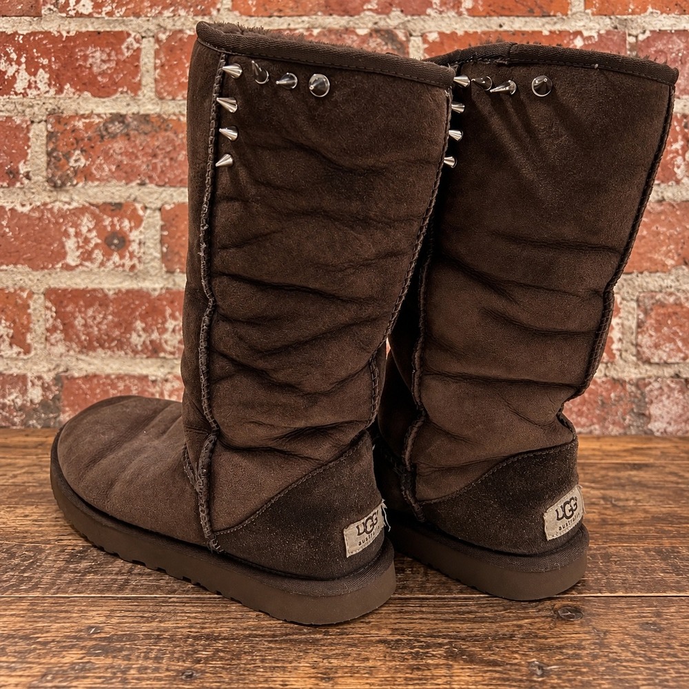 UGG Classic Tall Spike Studded Boots 7 Grunge Punk Y2K Handmade 2000s Fall